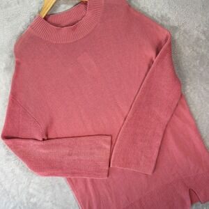 L*Space Women's Lacy Sweater Dress Pink Knit Long Sleeve Cotton NWT Sz XL‎